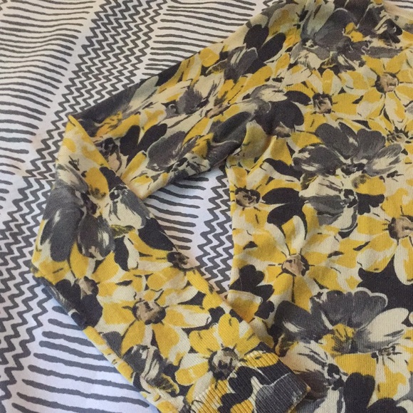 Ann Taylor LOFT yellow and gray cardigan - Picture 5 of 9